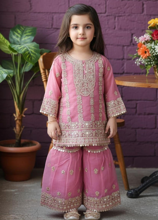 Baby Shararah Pink-2pc