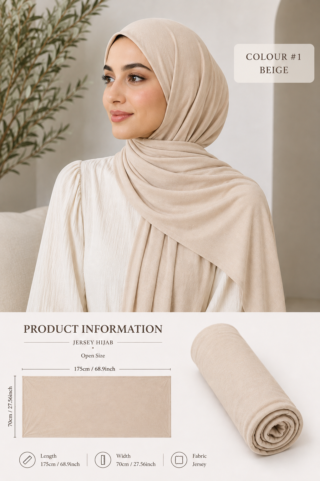 Large Size Jersey Hijab