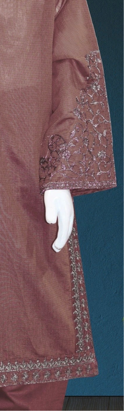TeaPink-3pc Shalwar kameez