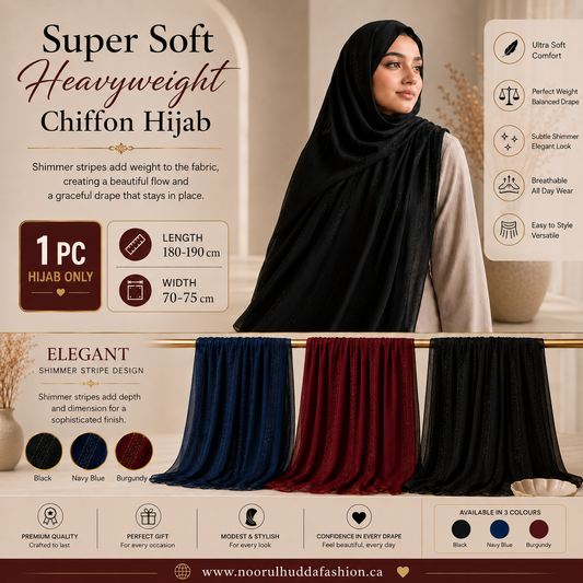 Chiffon Hijabs with Shimmer Pattern