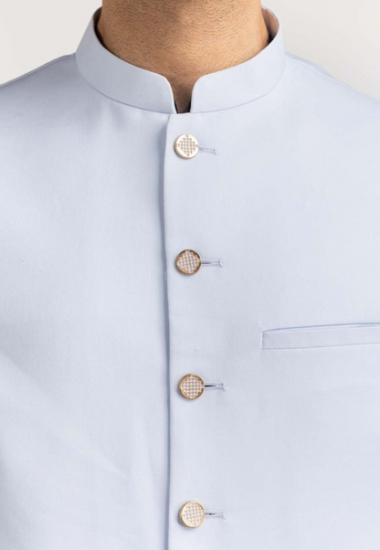 Ice Blue-waistcoat Gents-Brand: Gul Ahmed