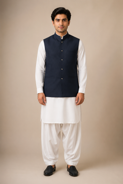 1pc NavyBlue Waistcoat