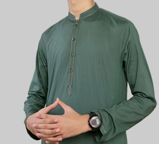 Green-Kameez Shalwar-Teen Boys-MTJ