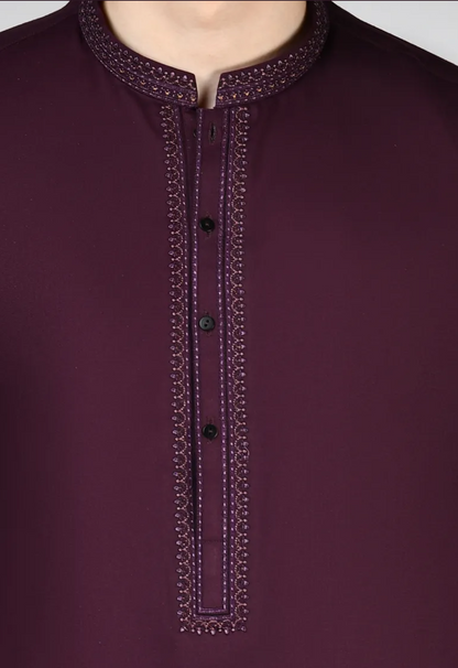 J. Burgundy-KameezShalwar-TeenBoys