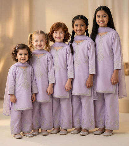 Noor’s-Light Purple 3PC Cotton