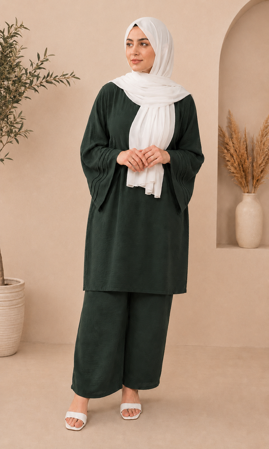 Medium Length Cord Set-Bottle Green