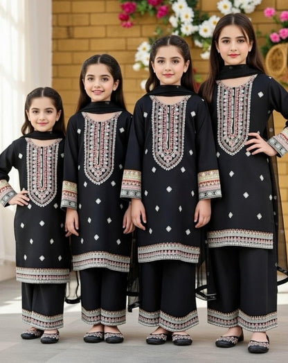 Noor’s-Black Kameez Shalwar-3Pc