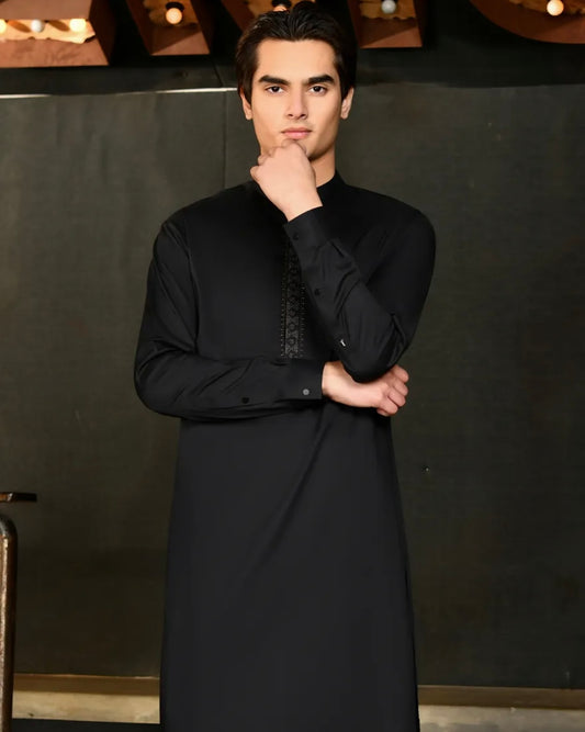 Black-Kameez Shalwar-Teen Boys-J.