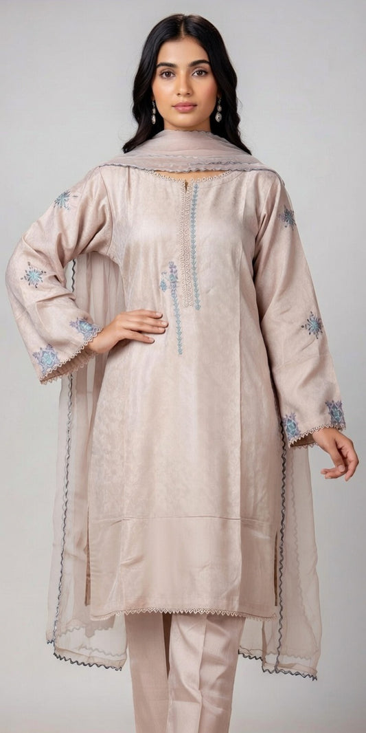 MTJ-3pc Jaquard-Teapink