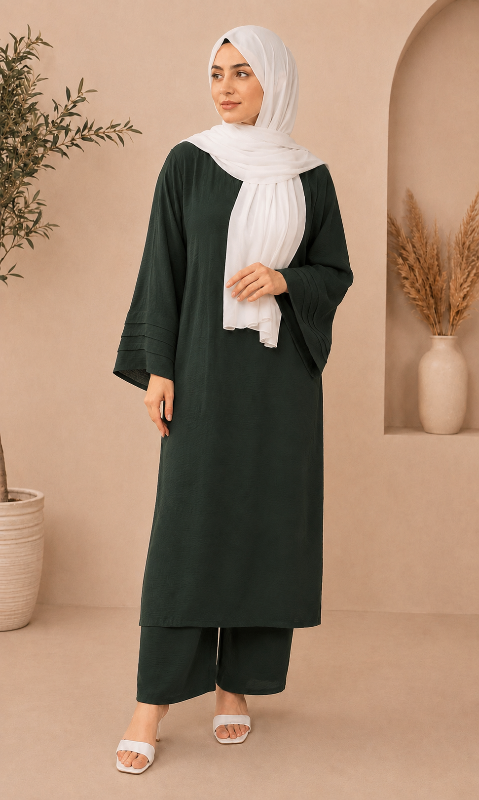 Long Length Cord Set-Bottle Green