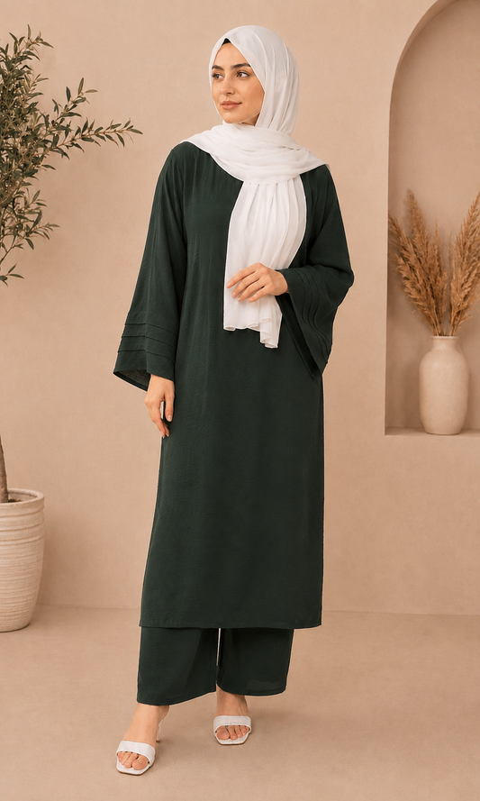 Long Length Cord Set-Bottle Green