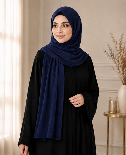 Fancy Chiffon Hijabs W/Shimmer Lines