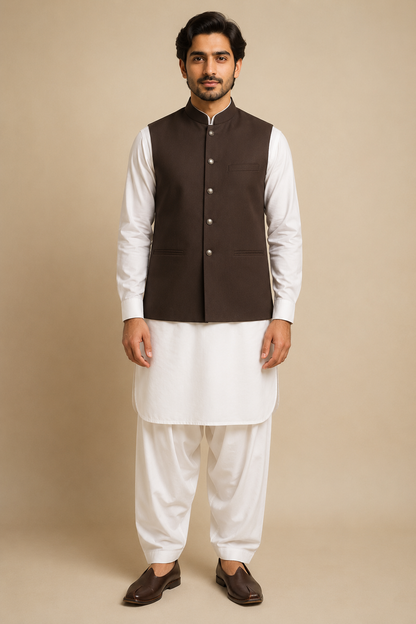 1pc RustBrown Waistcoat