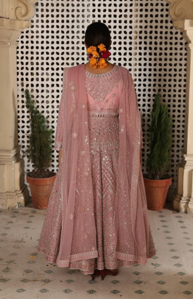 Noor’s-3Pc Maxi Dress-Pink