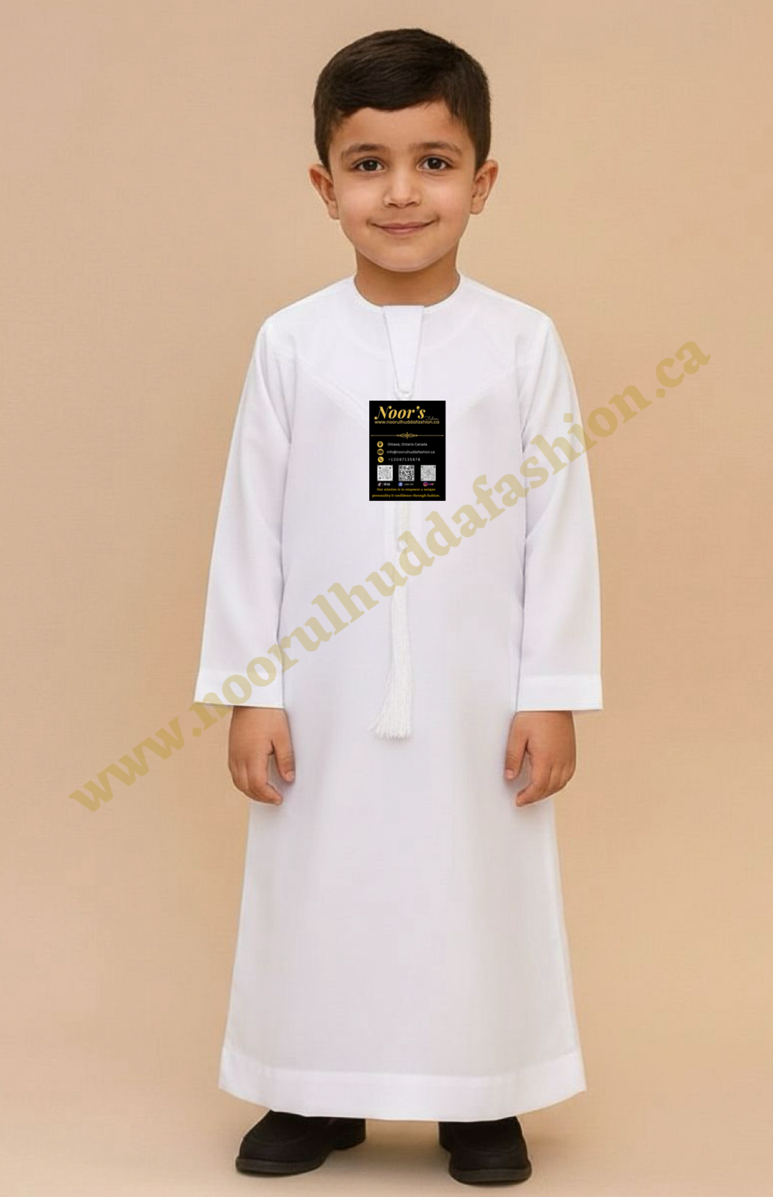 White-Kids Thobes-Emirati Style