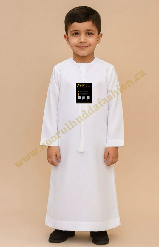 White-Kids Thobes-Emirati Style