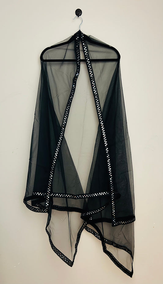 Black Soft Net-Duppata