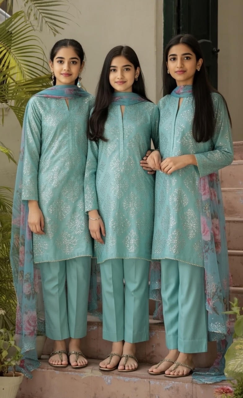 J. Teen Girls-Sky Blue-3pc