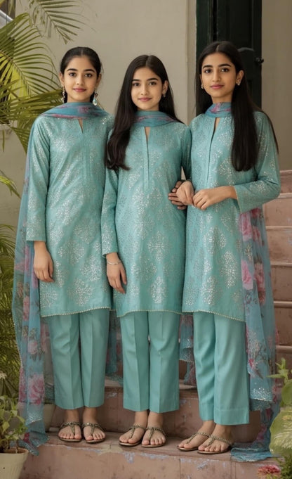 J. Teen Girls-Sky Blue-3pc