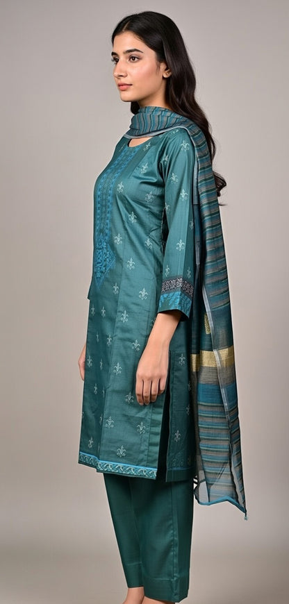 Brand:MTJ-3pc Printed Lawn-