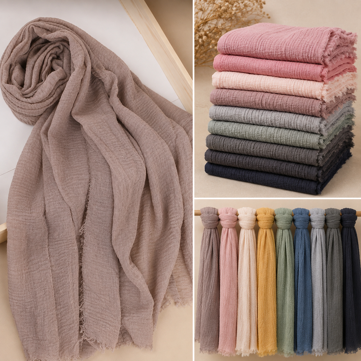 Crinkle Cotton Scarf