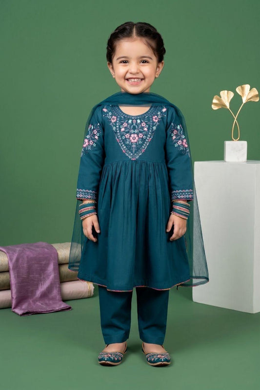 Baby Frock-3Pc Blue