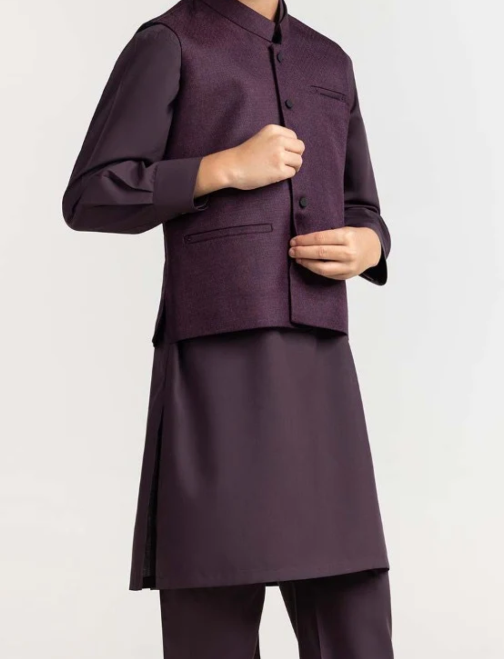 Purple-Kids-waistcoat 1Pc-Gul Ahmed