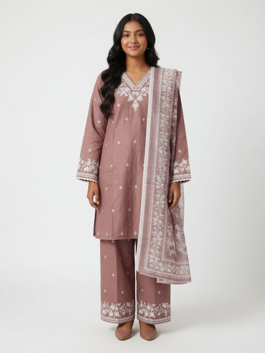 Dusty Rose-3pc-Cotton