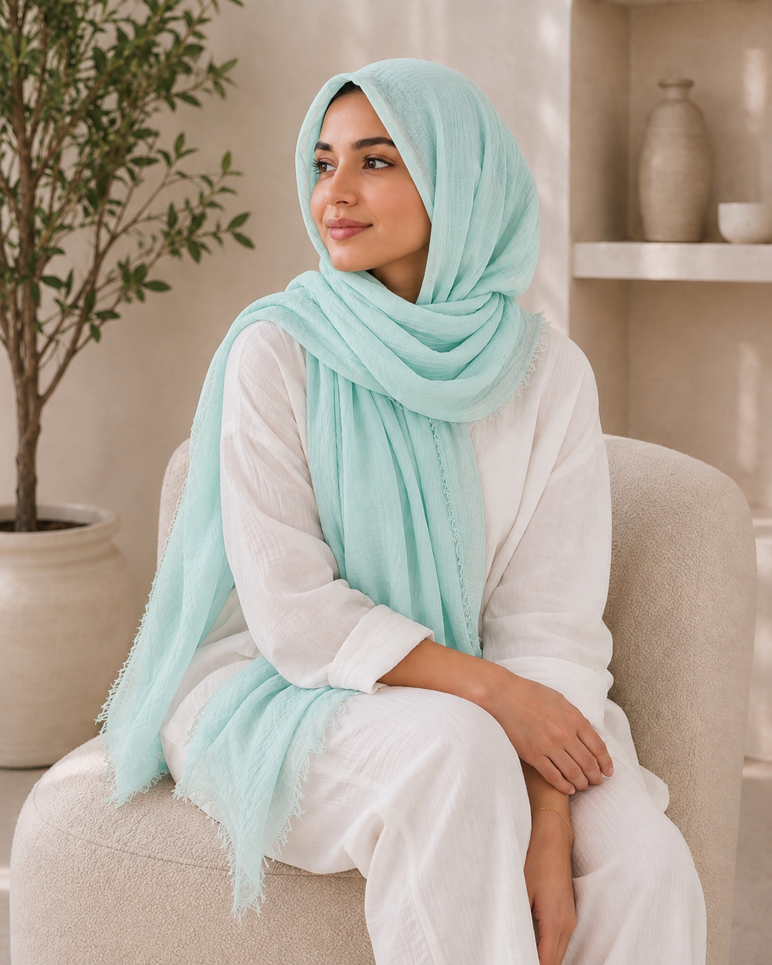 Crinkle Cotton Scarf