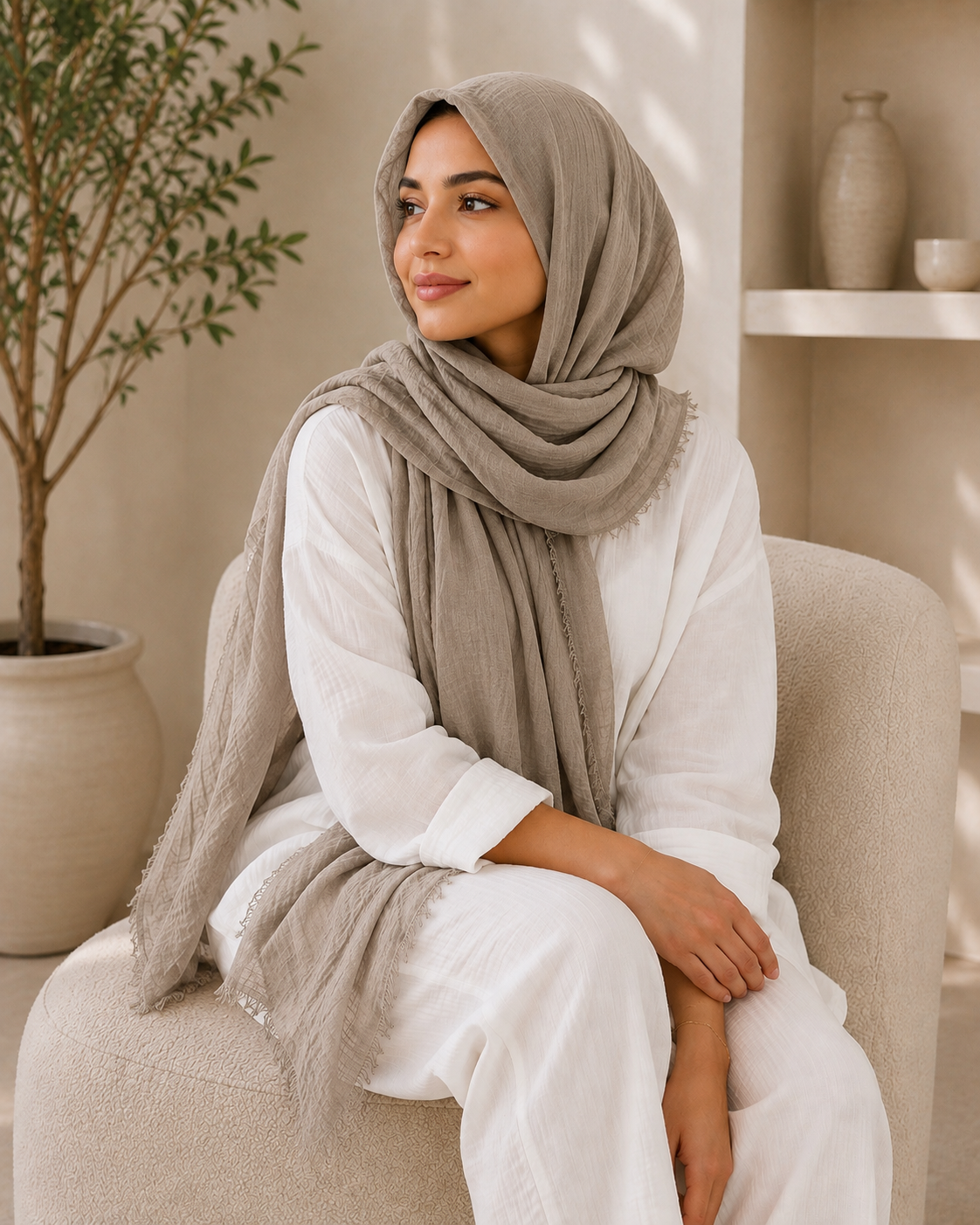Crinkle Cotton Scarf