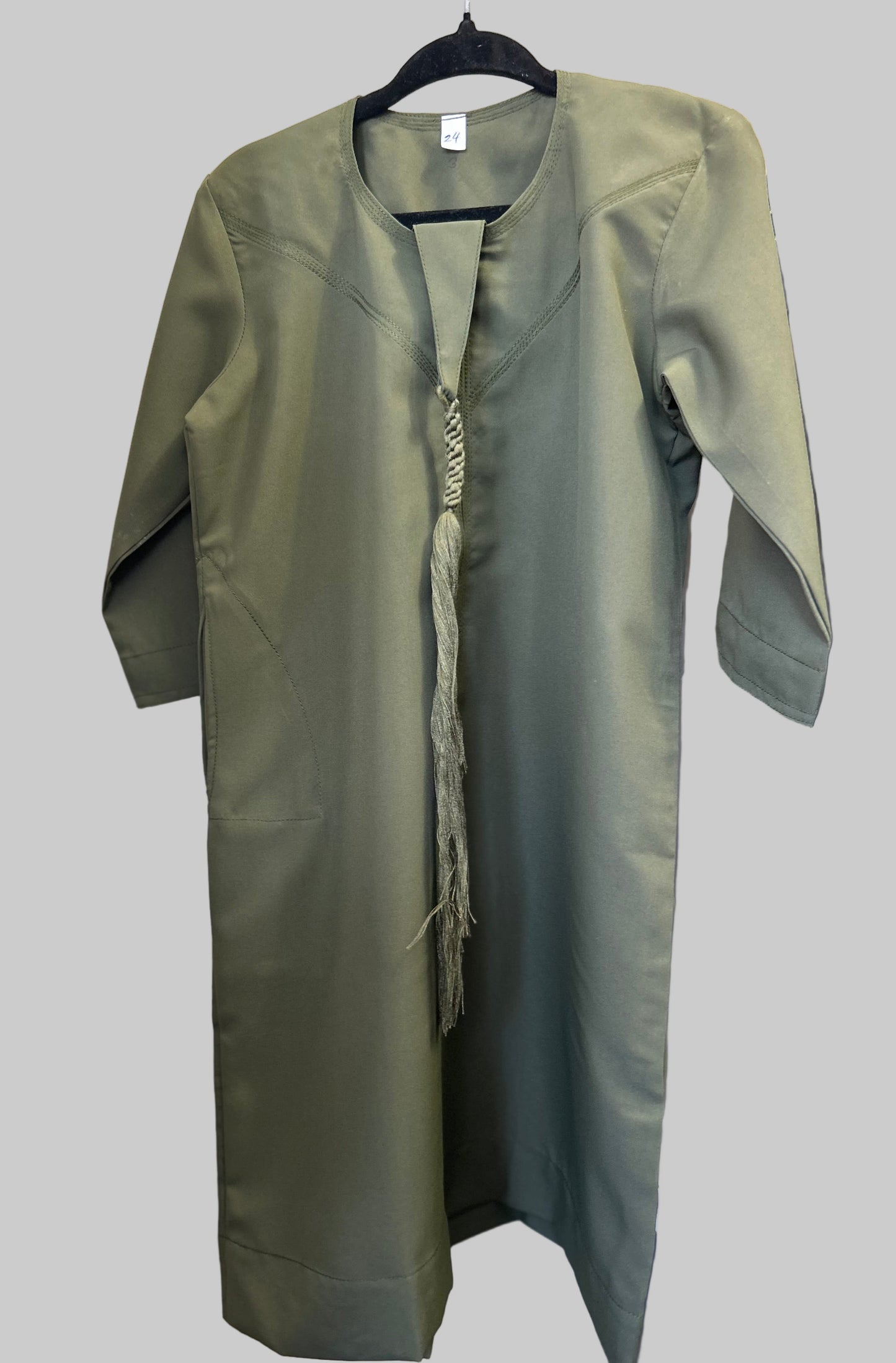 Olive Green-Noor’s-Kids Thobes-Emirati Style