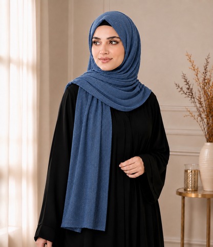 Fancy Chiffon Hijabs W/Shimmer Lines
