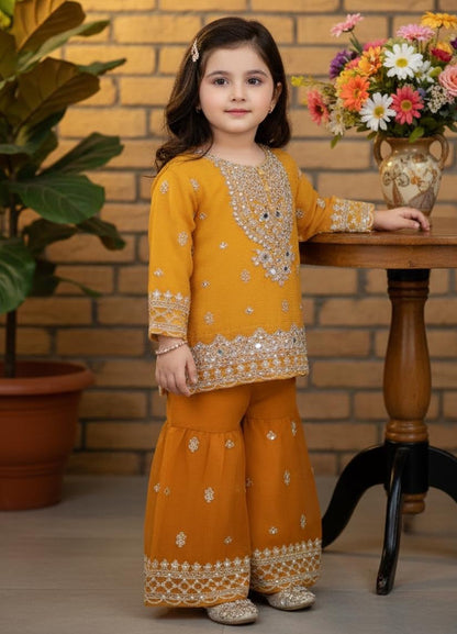 Baby Shararah Mustard-2pc