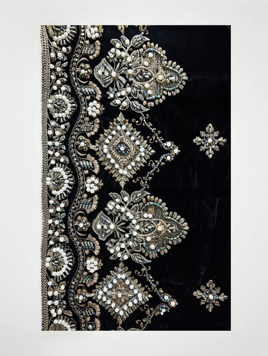 Black Velvet- Luxury Shawl