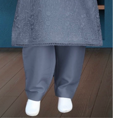 Grey-3pc Linen-Shalwar kameez