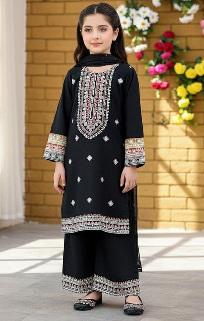 Noor’s-Black Kameez Shalwar-3Pc