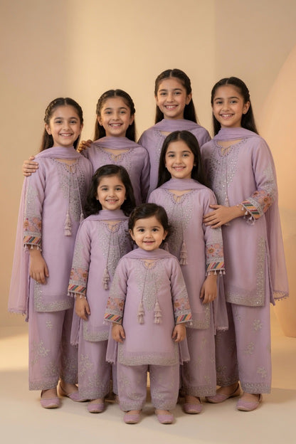 Noor’s-Light Purple 3PC Chiffon