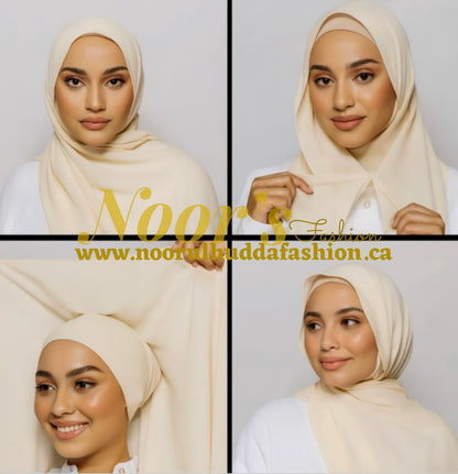Instant Chiffon Hijab with Cap & Magnets