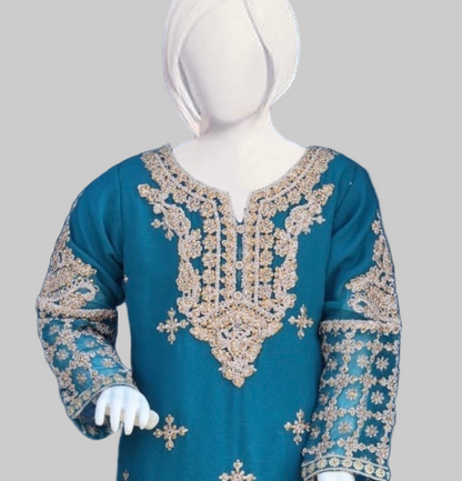 Noor’s-3Pc Sharara Set-Blue