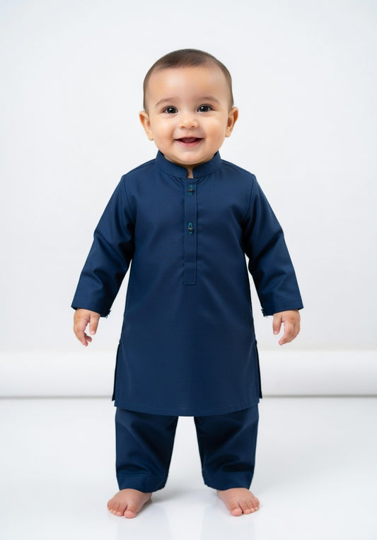 Navy Blue-Kameez Shalwar-Baby Boys- J.