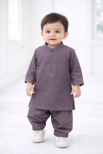 Light Purple-Kameez Shalwar-Baby Boys- J.