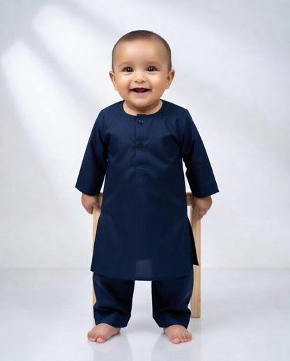 Navy Blue-Kameez Shalwar-Baby Boys- J.