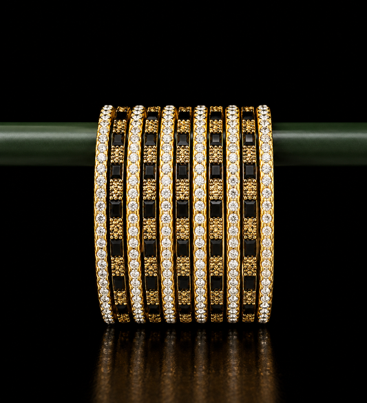 Black Metal Bangles 1.6