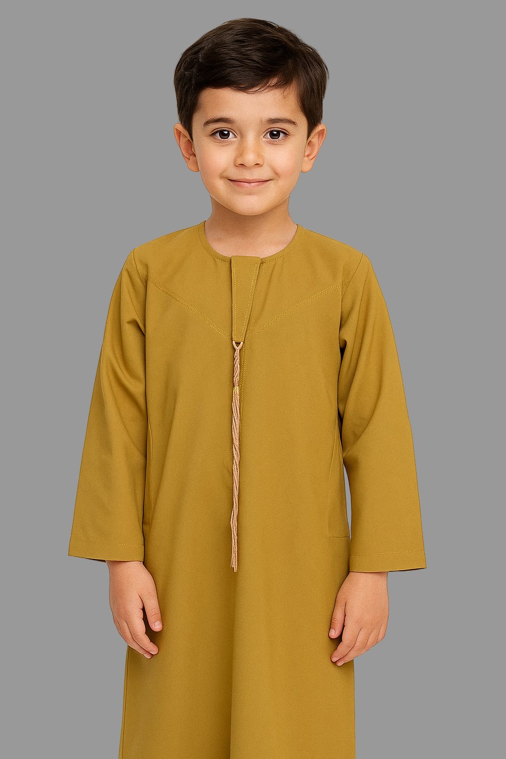 Mustard Yellow-Noor’s-Kids Thobes-Emirati Style