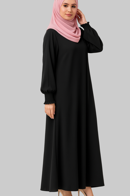 Noor’s-Black Basic Abaya-