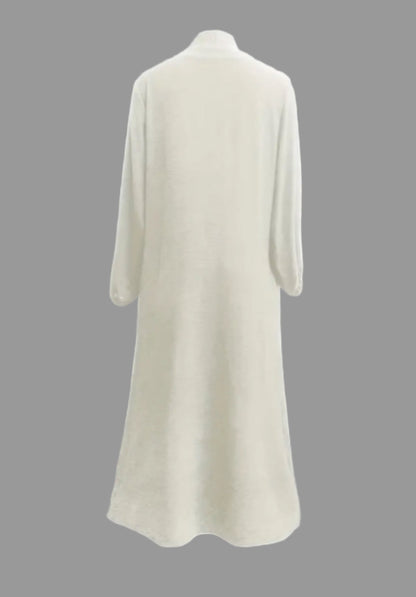 Noor’s-Soft White Abaya Set-2Piece