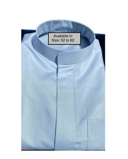 Sky Blue-Noor’s-Thobe/Jubba-Plain Band Collar