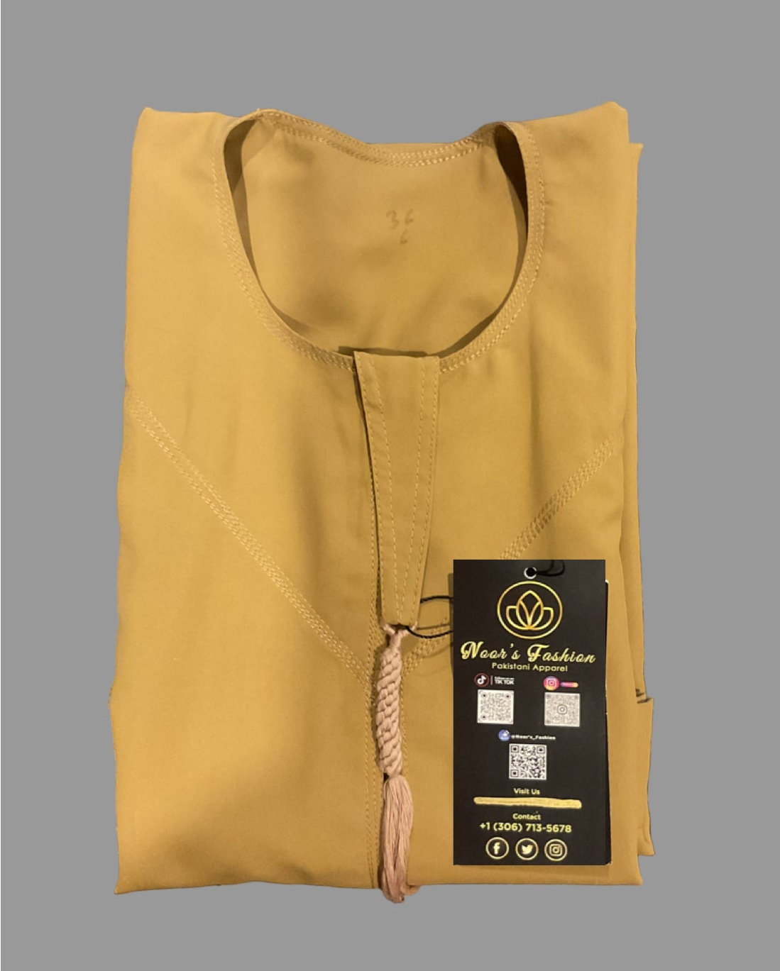 Mustard Yellow-Noor’s-Kids Thobes-Emirati Style