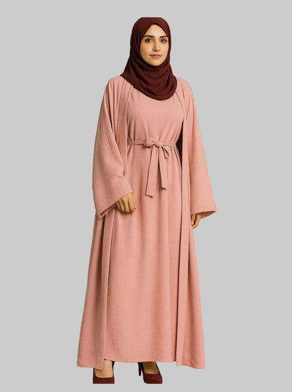 Noor’s-Dusty Rose Pink-2pc Abaya Set