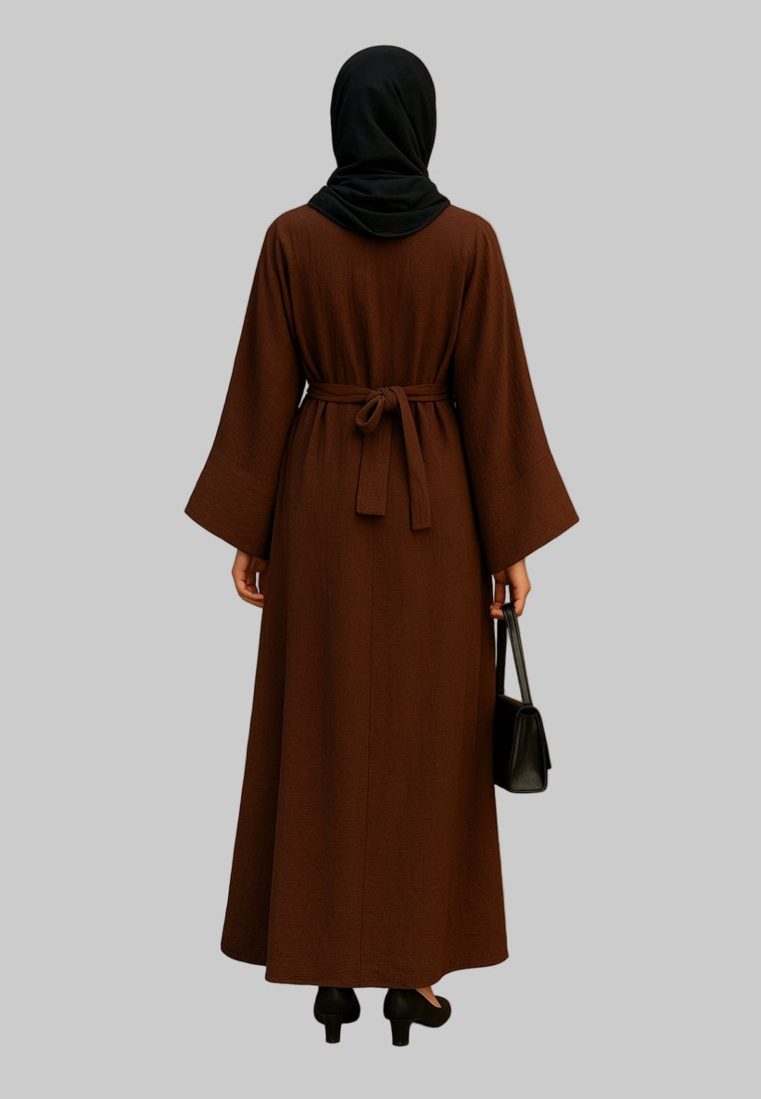 Noor’s-Dark Brown 2pc Abaya Set